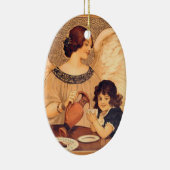 Schokolade Angel Französische Antike Keramik Ornament (Rechts)