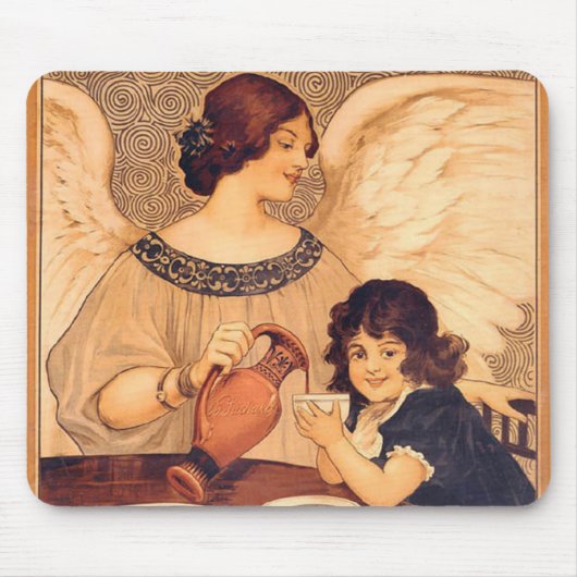 Schokolade Angel Französische Antike Mousepad (Vorne)