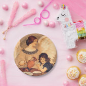 Schokolade Angel Französische Antike Pappteller (Party)