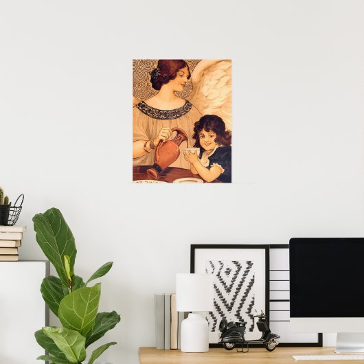 Schokolade Angel Französische Antike Poster (Heimbüro)