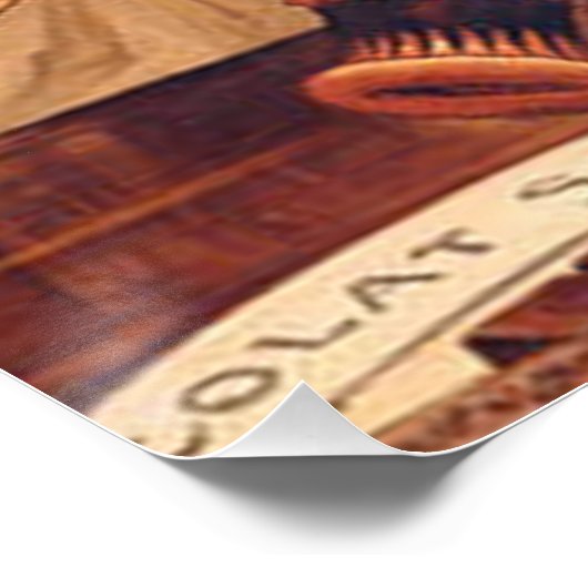 Schokolade Angel Französische Antike Poster (Ecke)