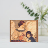 Schokolade Angel Französische Antike Postkarte (Stehend Vorderseite)