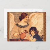 Schokolade Angel Französische Antike Postkarte (Vorne/Hinten)