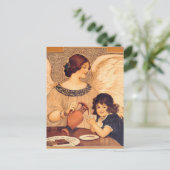 Schokolade Angel Französische Antike Postkarte (Stehend Vorderseite)