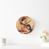 Schokolade Angel Französische Antike Runde Wanduhr (Zuhause)