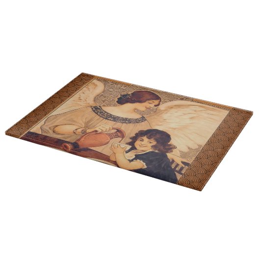 Schokolade Angel Französische Antike Schneidebrett (Ecke)