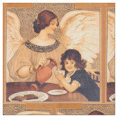 Schokolade Angel Französische Antike Stoff (Nahaufnahme)