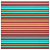 Schokolade, Aqua und dunkelrote Linien Stoff (Muster)