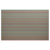 Schokolade, Aqua und dunkelrote Linien Stoff (Fat Quarter (45,7 x 55,9 cm))