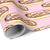 Schokolade Aquarellfarben Eclairs Donuts Geschenkpapier (Rolleneckpunkt)