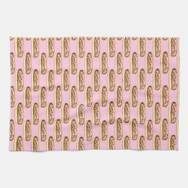 Schokolade Aquarellfarben Eclairs Donuts Geschirrtuch