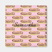 Schokolade Aquarellfarben Eclairs Donuts Magnet (Vorne)