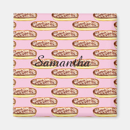 Schokolade Aquarellfarben Eclairs Donuts Magnet