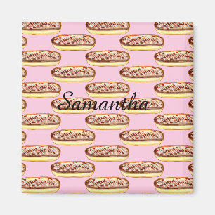 Schokolade Aquarellfarben Eclairs Donuts Magnet