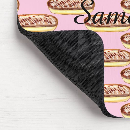 Schokolade Aquarellfarben Eclairs Donuts Mousepad (Ecke)