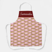 Schokolade Aquarellfarben Eclairs Donuts Schürze (Vorderseite)