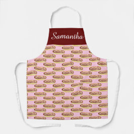 Schokolade Aquarellfarben Eclairs Donuts Schürze