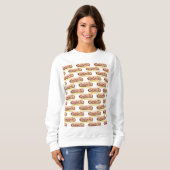Schokolade Aquarellfarben Eclairs Donuts Sweatshirt (Vorne ganz)