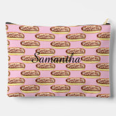 Schokolade Aquarellfarben Eclairs Donuts Zubehörtasche (Rückseite)