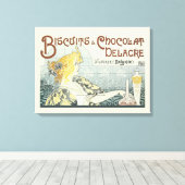 Schokolade Art Nouveau Frau Leinwanddruck (Insitu (Holzboden))