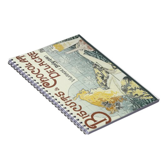 Schokolade Art Nouveau Frau Notizblock (Rechte Seite)