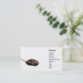 Schokolade auf der Spoon-Visitenkarte Visitenkarte (Stehend Vorderseite)