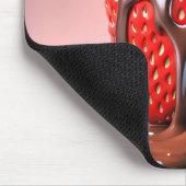 Schokolade auf Erdbeeren Mousepad (Ecke)
