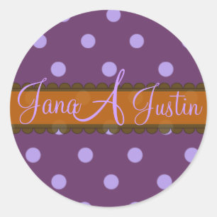 Schokolade-Aufkleber für Monogramm Runder Aufkleber