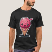 Schokolade aus grauem Eis mit Knive grimmig Eiscre T-Shirt (Vorderseite)