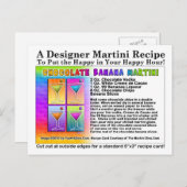 Schokolade Banana Martini Rezept Postkarte (Vorne/Hinten)