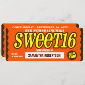 Schokolade Bar 16 . Geburtstag Party Einladung (Vorne/Hinten)