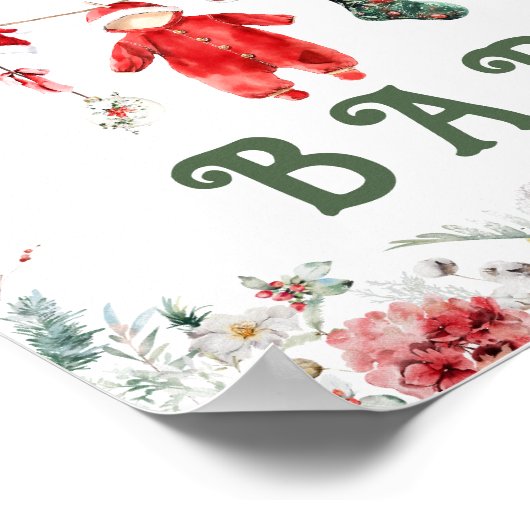 Schokolade Bar Boho Weihnachtsdusche Poster (Ecke)