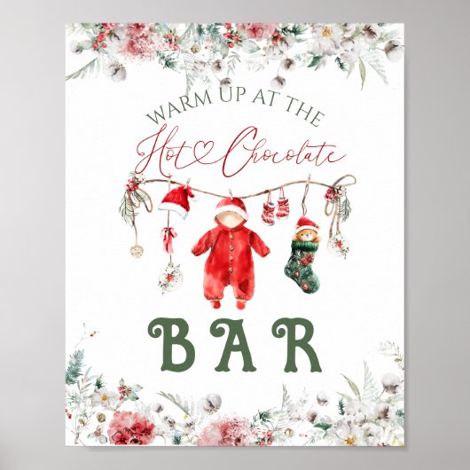 Schokolade Bar Boho Weihnachtsdusche Poster (Vorne)