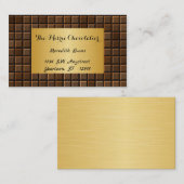 Schokolade-Bar mit Goldrahmen Visitenkarte (Vorne/Hinten)