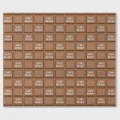 Schokolade Bar zum Geburtstag Geschenkpapier (Flach)