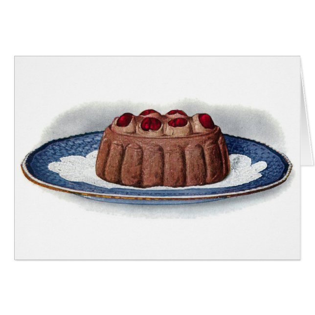 Schokolade Bayerische Creme Vintag Dessert (Vorderseite (Horizontal))