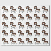 Schokolade Beagle Hunde Geschenkpapier (Flach)