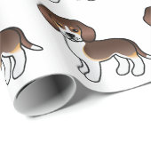 Schokolade Beagle Hunde Geschenkpapier (Rolleneckpunkt)