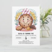 Schokolade bearbeitbare Fun Cookies Geburtstag Einladung (Stehend Vorderseite)