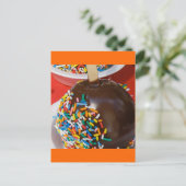 Schokolade bedeckte Apfelpostkarte Postkarte (Stehend Vorderseite)