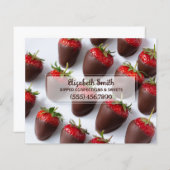 Schokolade bedeckte Erdbeeren Business Stationery (Vorne/Hinten)