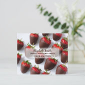 Schokolade bedeckte Erdbeeren Business Stationery (Stehend Vorderseite)