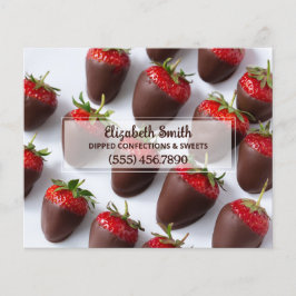 Schokolade bedeckte Erdbeeren Business Stationery