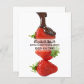 Schokolade bedeckte Erdbeeren Business Stationery (Vorne/Hinten)