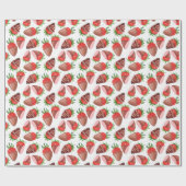 Schokolade bedeckte Erdbeeren Geschenkpapier (Flach)