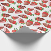 Schokolade bedeckte Erdbeeren Geschenkpapier (Ecke)