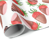 Schokolade bedeckte Erdbeeren Geschenkpapier (Rolleneckpunkt)