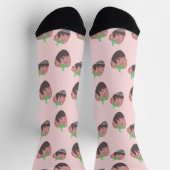 Schokolade bedeckte Erdbeeren Rosa Früchte Socken (Oben)