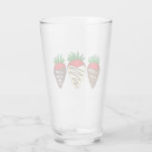 Schokolade bedeckte Erdbeeren Valentinstag Glas (Rückseite)