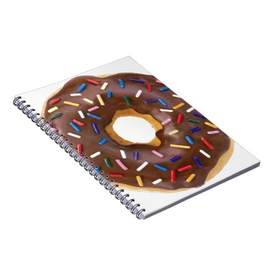 Schokolade besprühen Krapfen Notizblock (Rechte Seite)